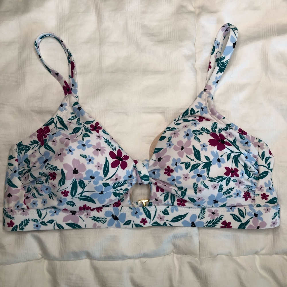 Kona Sol Floral Bikini Top (medium)